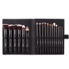 18-Piece Black Makeup Brush Set with Powder Brush