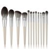 12-Piece Wooden Handle Makeup Brush Set