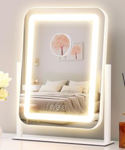 35.6 cm LED Metal Frame Mirror with 3-Colour Dimming, Rotates