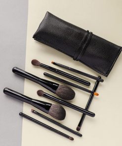 Alternative view of 9-Piece Brush Set with Leather Travel Bag