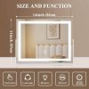 35.6 cm LED Metal Frame Mirror with 3-Colour Dimming, Rotates