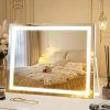 Gold 32 x 38 cm LED Makeup Mirror, 3-Colour Touch Dimming