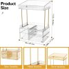4-Tier Clear Cosmetic Organiser with 4 Drawers