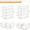 Set of 4 Clear 16-Drawer Acrylic Storage Organisers