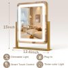 Gold 32 x 38 cm LED Makeup Mirror, 3-Colour Touch Dimming