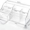 Clear Cosmetic Organiser with Drawer and Brush Holder