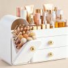 White Organiser with Drawers and Brush Holder for Vanity